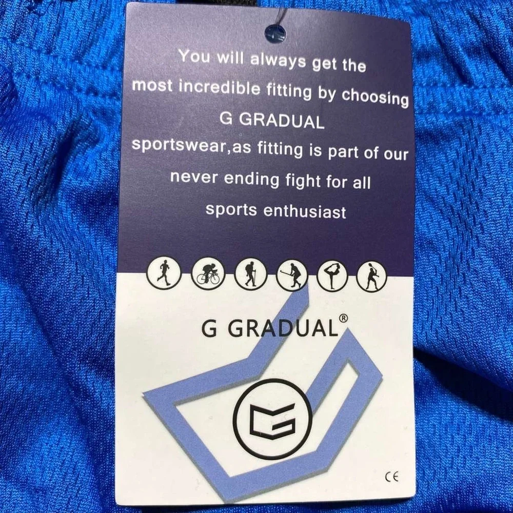 Gradual Mens Built In Brief Athletic Shorts Size XXL Blue And Black‎